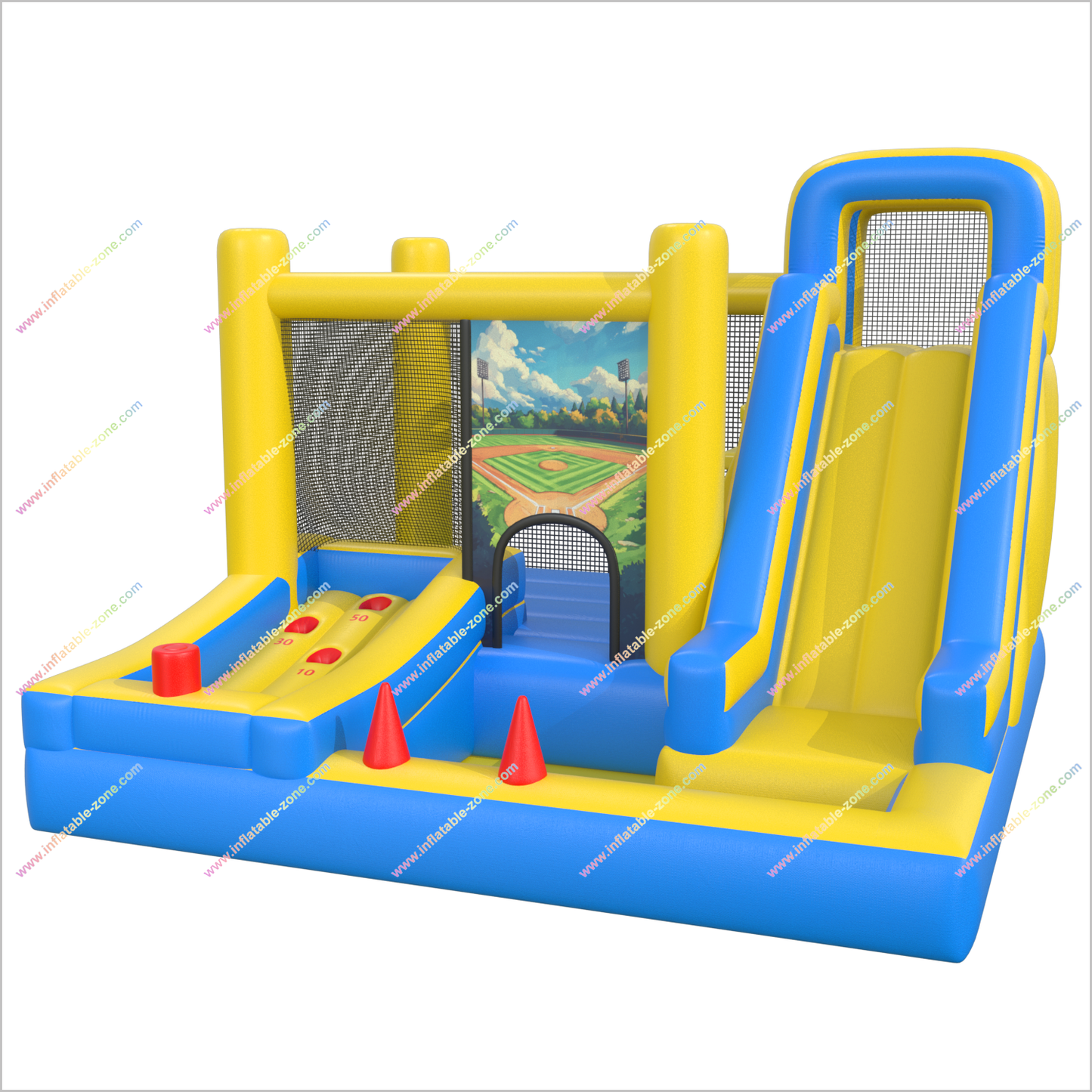 Buy Blow Up Bounce House Inflatable Sports Combo Obstacle Games Fun Bouncy Castles Tall Inflatable Slide
