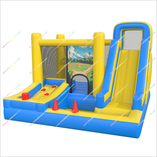 Buy Blow Up Bounce House Inflatable Sports Combo Obstacle Games Fun Bouncy Castles Tall Inflatable Slide