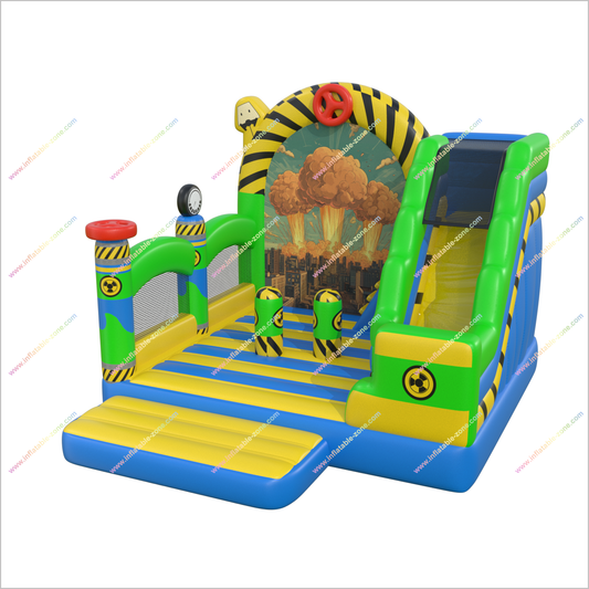Toxic Combination Inflatable Slide And Bouncy Castle Inflatable Playcentre Bounce The House Party Bouncer Rentals - Inflatable-Zone