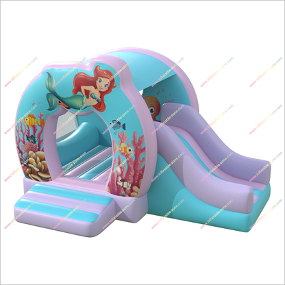 Ocean Under The Sea Inflatable Castle Indoor Jumper With Slide Rental Small Combo Slide Bounce House For Sale - Inflatable-Zone