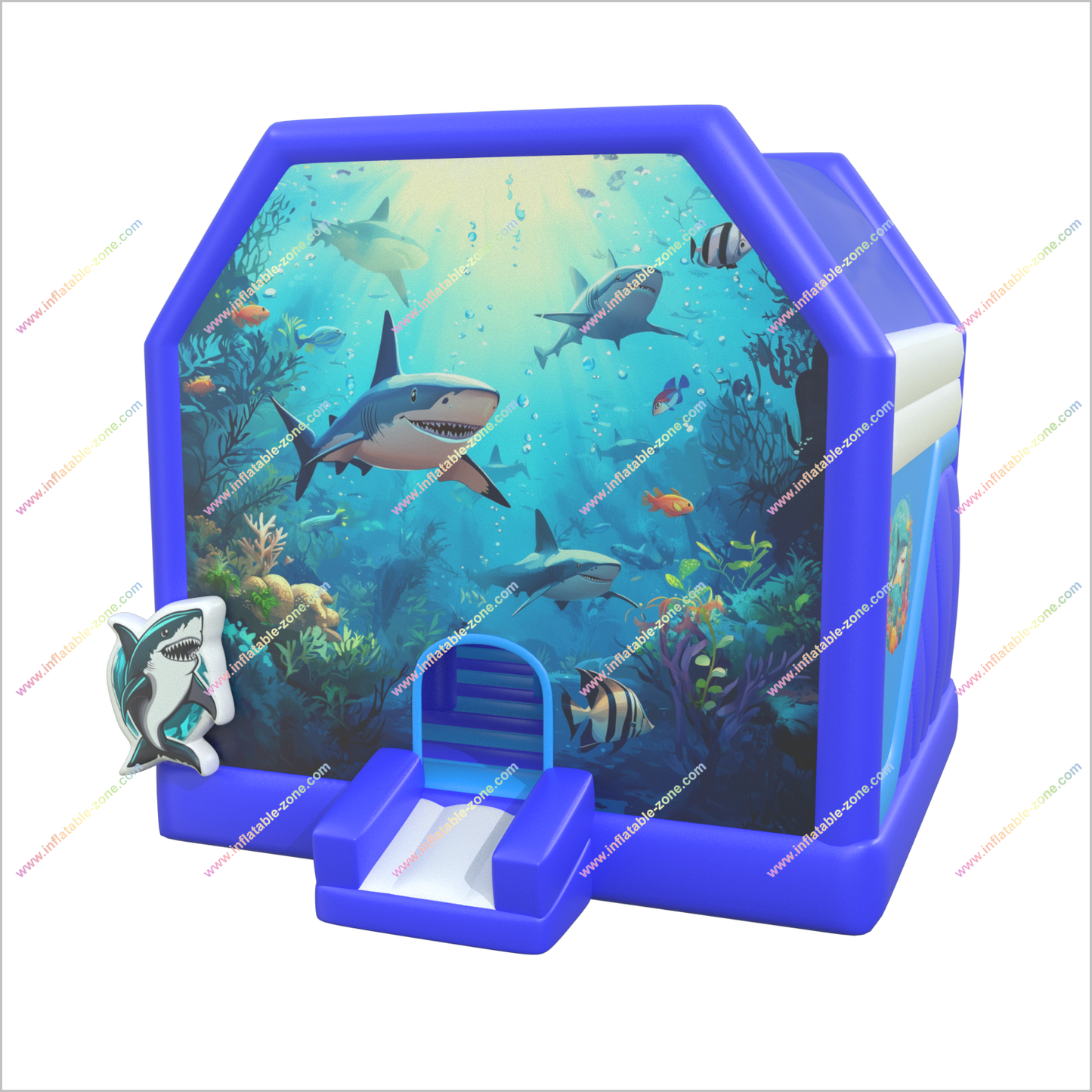 Underwater-Themed Inflatable Jump House Near Me Sharks And Ocean Life Hire A Bouncy Castle For Adults
