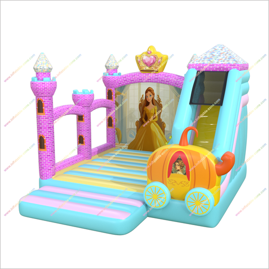 Princess Bouncy Castle Small Inflatable Slide Perfect Combo Rent Bounce House Slide Inflatable Playground For Sale - Inflatable-Zone