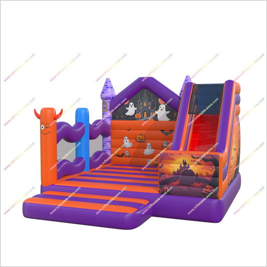 Spooky Halloween Decorations Inflatable Bounce House With Slide Combo Ultimate Jump N Slide Dry Bouncer