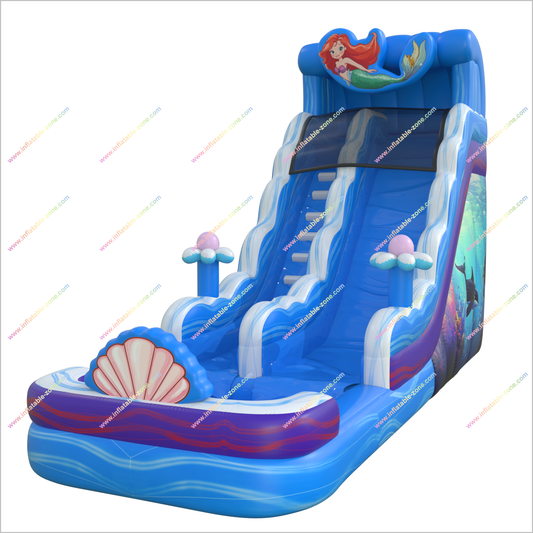 Ariel Little Mermaid Inflatable Water Slide For Rent Near Me Fun Splash Water Park Waterslide To Pool