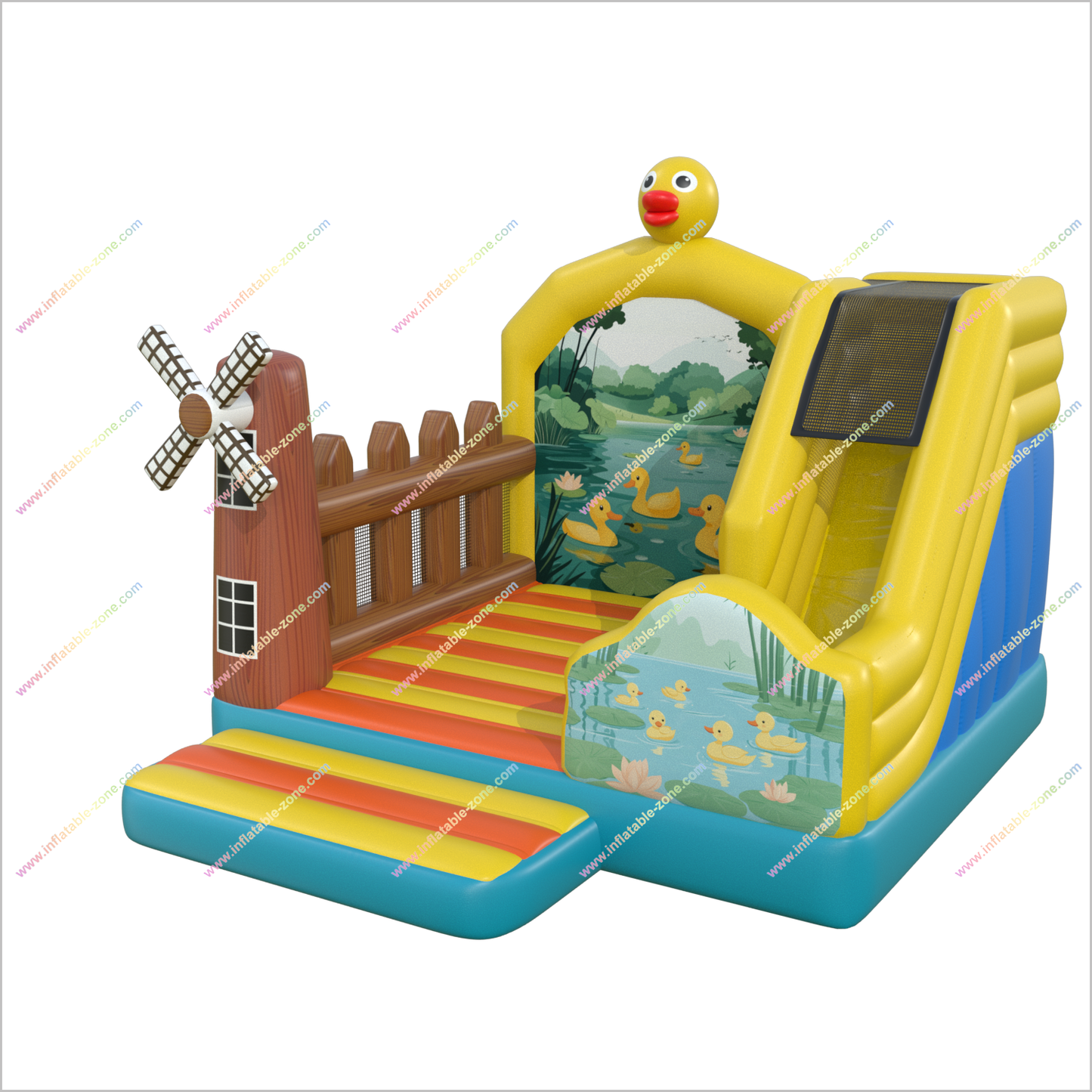 Duck Inflatable Bouncy Houses With Slides Combo Celebration Bouncing Castles Jumper Slides For Rent - Inflatable-Zone