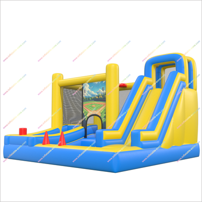 Buy Blow Up Bounce House Inflatable Sports Combo Obstacle Games Fun Bouncy Castles Tall Inflatable Slide