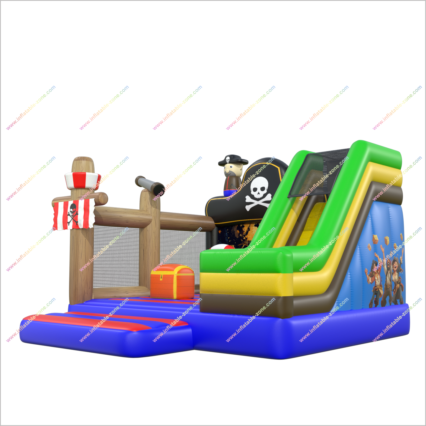 Pirate Theme Party Inflatable Castle Rental Bounce Houses Slide Combo Inflatables Commercial Jumpers For Sale - Inflatable-Zone