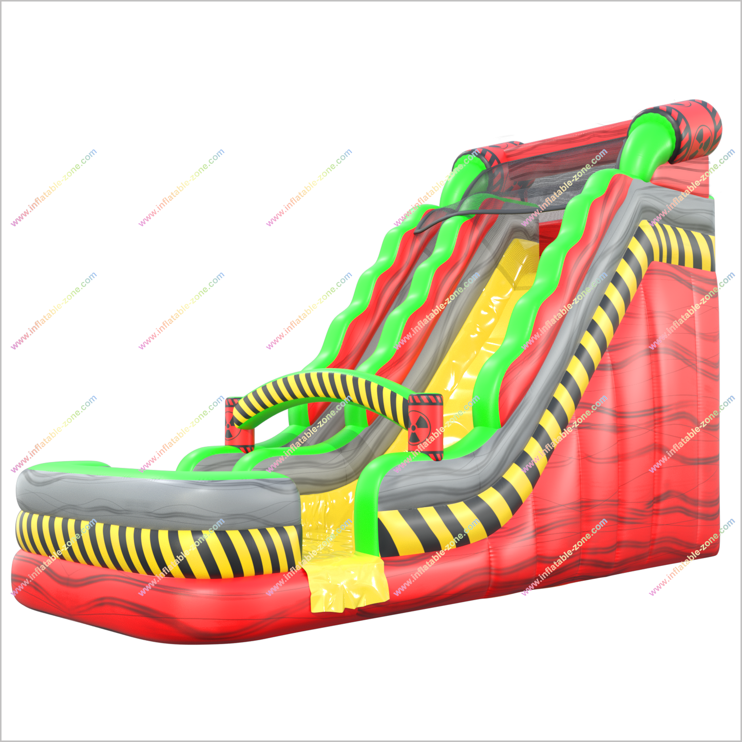 Radioactive Tall Inflatable Water Slides Childrens Garden Play Equipment Inflatable Slides For Swimming Pools