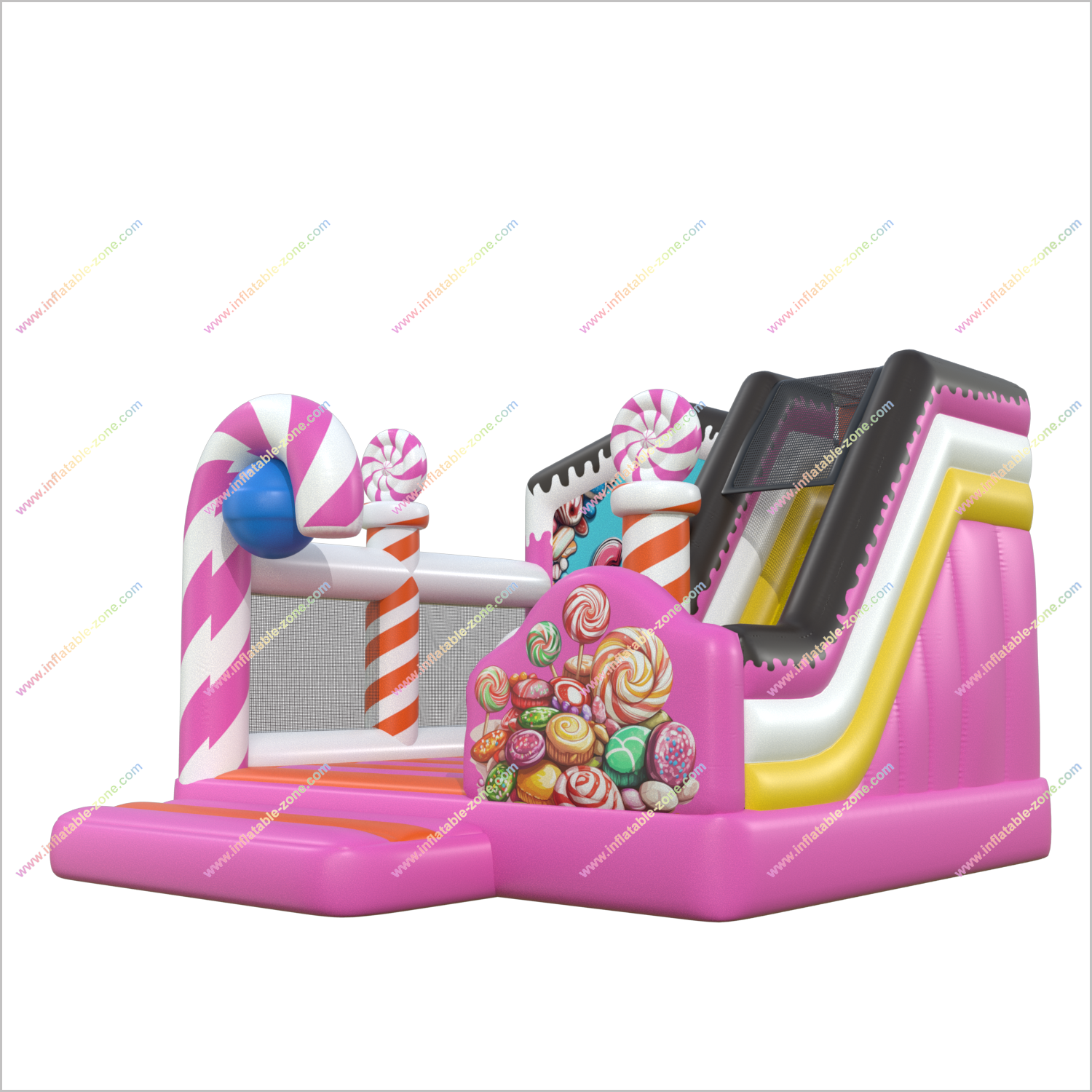 Candy Party Teenager Bounce House Inflatable Slide Sweet Combo Bouncy Castle Parks Jumpers With Slide Rental - Inflatable-Zone