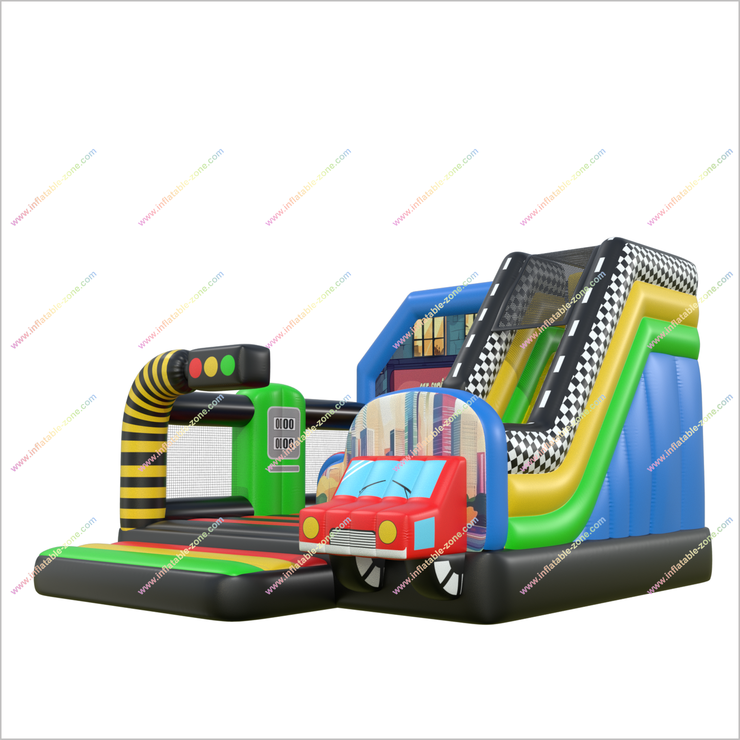 Car Party Bounce House And Slides Combo Inflatable Small Jumping Castle With Slide Blow Up Bouncers For Sale - Inflatable-Zone