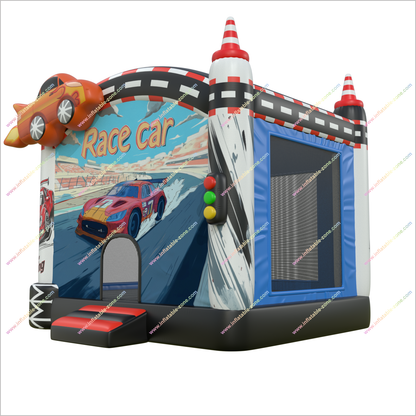 Race Car Themed Bounce House For Teenager Outdoor Inflatable Park Bouncy Castle Soft Play Hire - Inflatable-Zone