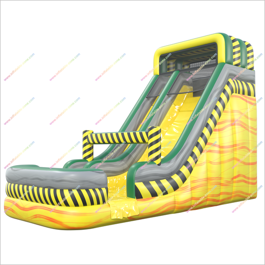 Toxic Blast Inflatable Water Slide Garden Affordable Playground Equipment Blow Up Water Slides For Pools