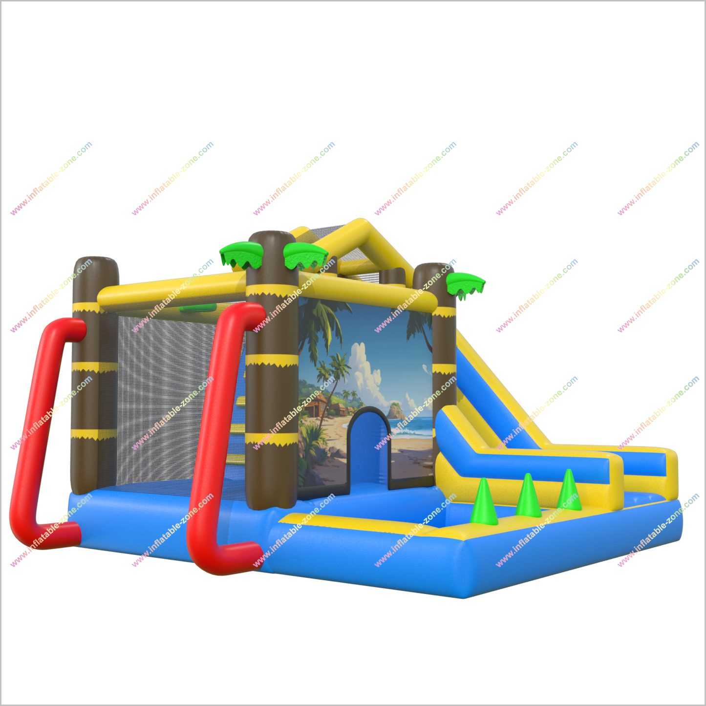 Beach Theme Party Inflatable Bounce House And Pool Tropical Combo Bouncy Castle Slide To Buy Jumping Zone Near Me