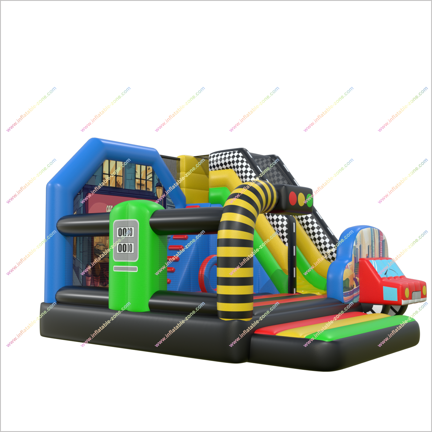 Car Party Bounce House And Slides Combo Inflatable Small Jumping Castle With Slide Blow Up Bouncers For Sale - Inflatable-Zone