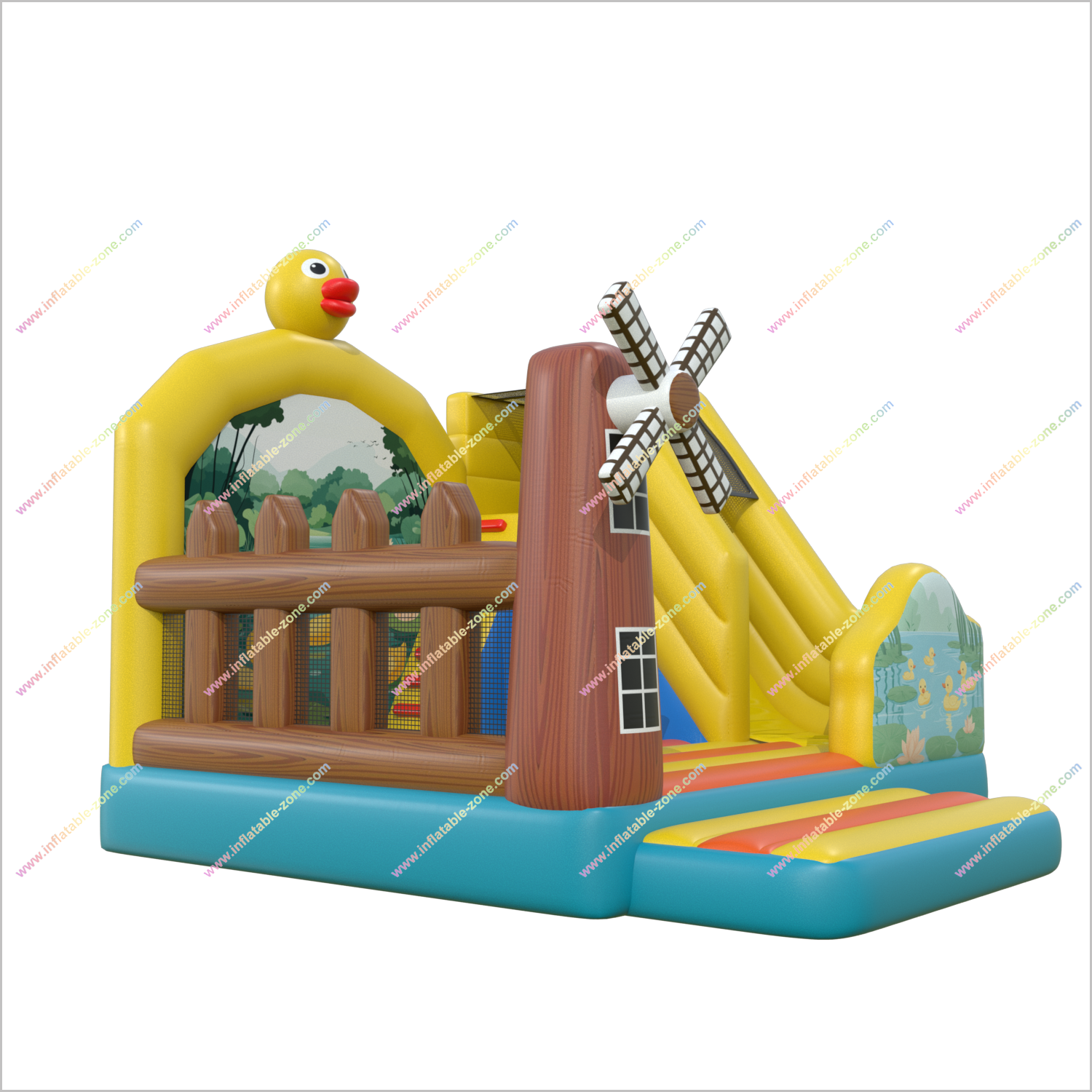 Duck Inflatable Bouncy Houses With Slides Combo Celebration Bouncing Castles Jumper Slides For Rent - Inflatable-Zone