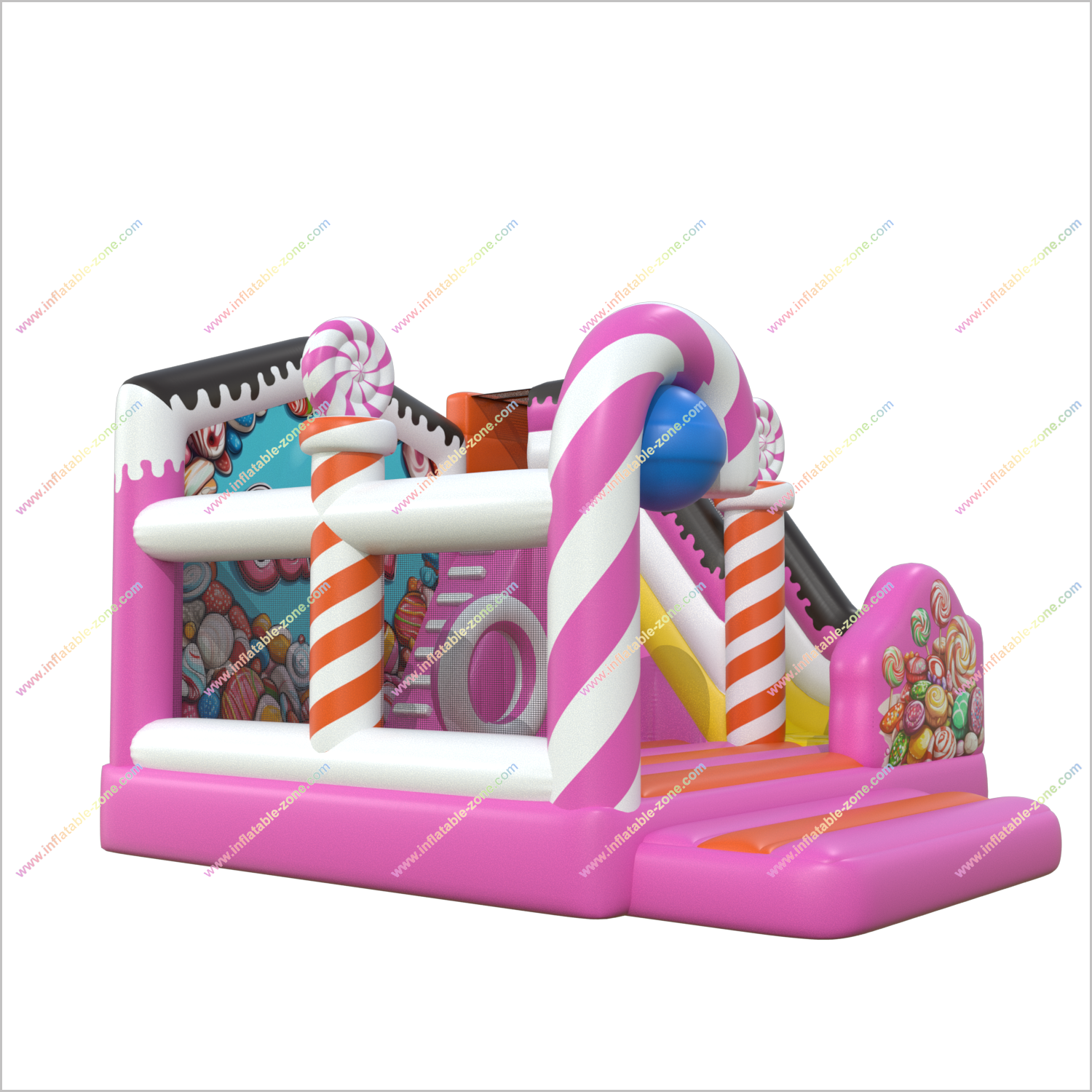 Candy Party Teenager Bounce House Inflatable Slide Sweet Combo Bouncy Castle Parks Jumpers With Slide Rental - Inflatable-Zone