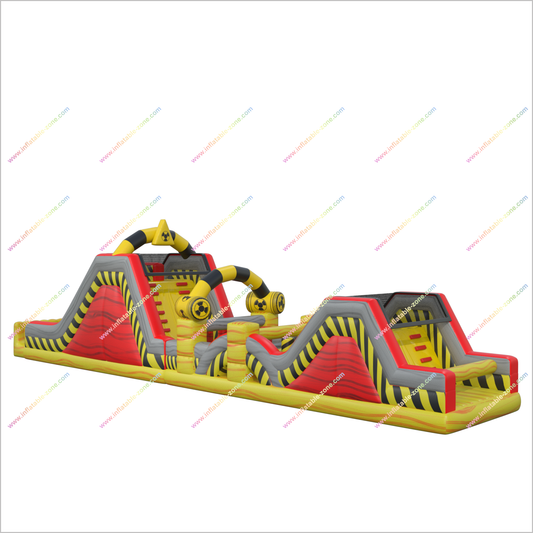 Toxic Element Inflatable Obstacle Course Indoor Play Party Interactive Run Bounce Obstacle Course For Sale