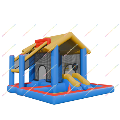 Inflatable Playhouse Indoor Mini Water Slide Blow Up Jumping House Inflatable Splash Pools Fun Activities Outside
