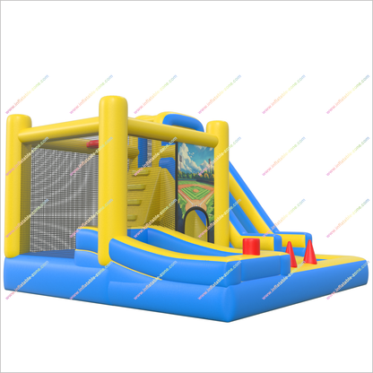 Buy Blow Up Bounce House Inflatable Sports Combo Obstacle Games Fun Bouncy Castles Tall Inflatable Slide