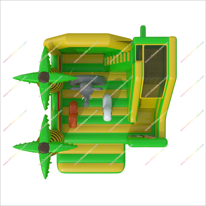 Jungle Themed Inflatable Bouncer And Slide Combo Design Inflatable Safety Outdoor Playhouse With Slide - Inflatable-Zone