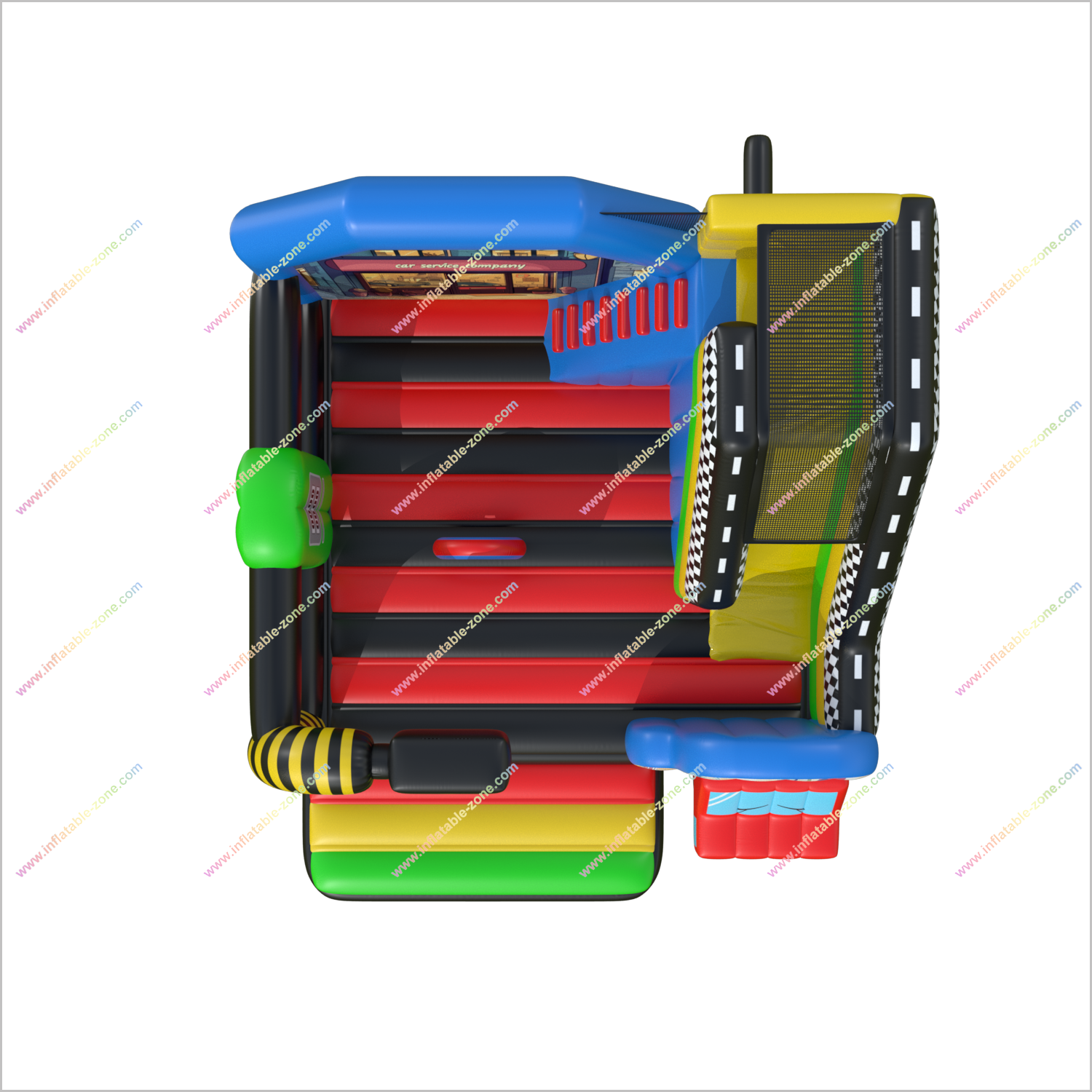 Car Party Bounce House And Slides Combo Inflatable Small Jumping Castle With Slide Blow Up Bouncers For Sale - Inflatable-Zone