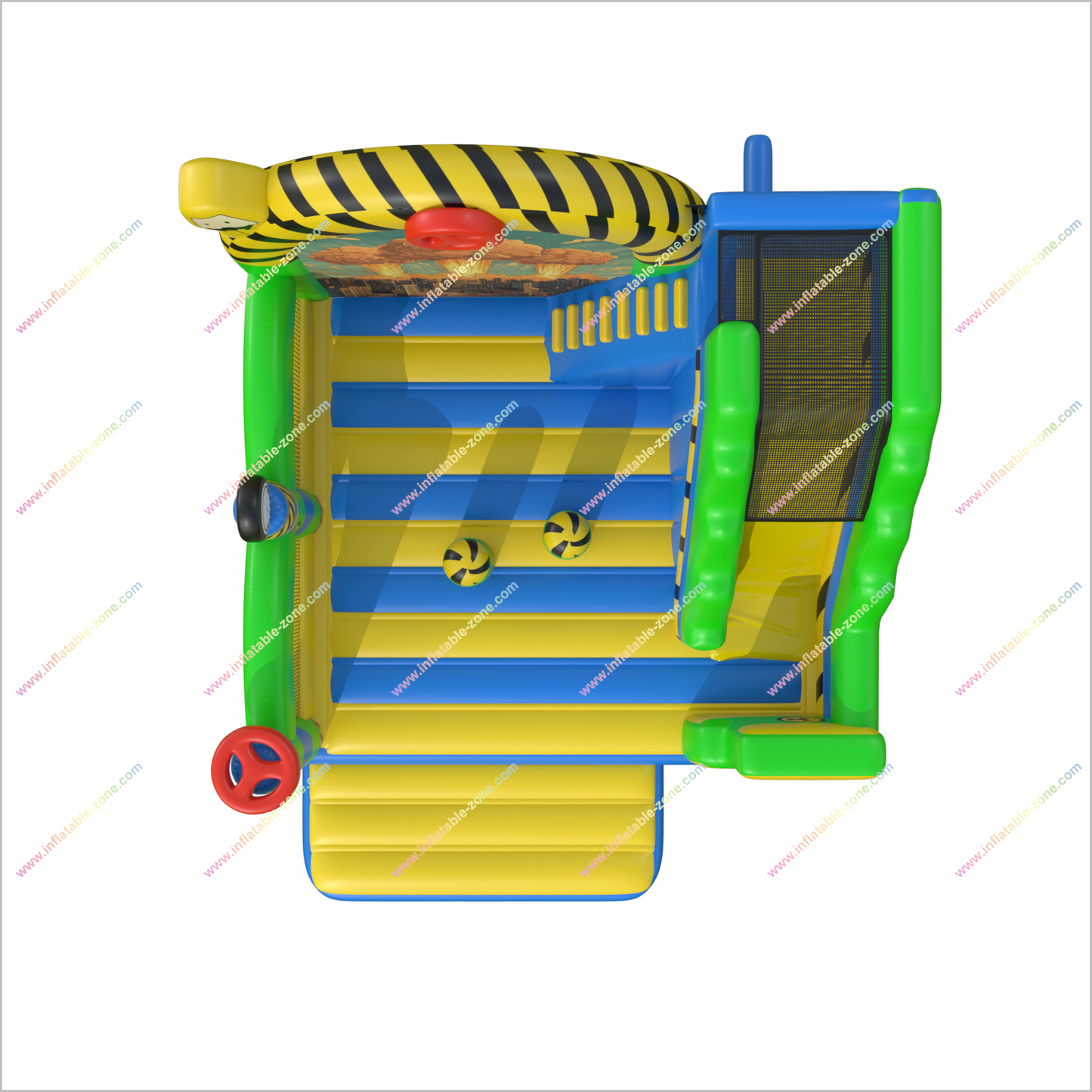 Toxic Combination Inflatable Slide And Bouncy Castle Inflatable Playcentre Bounce The House Party Bouncer Rentals - Inflatable-Zone