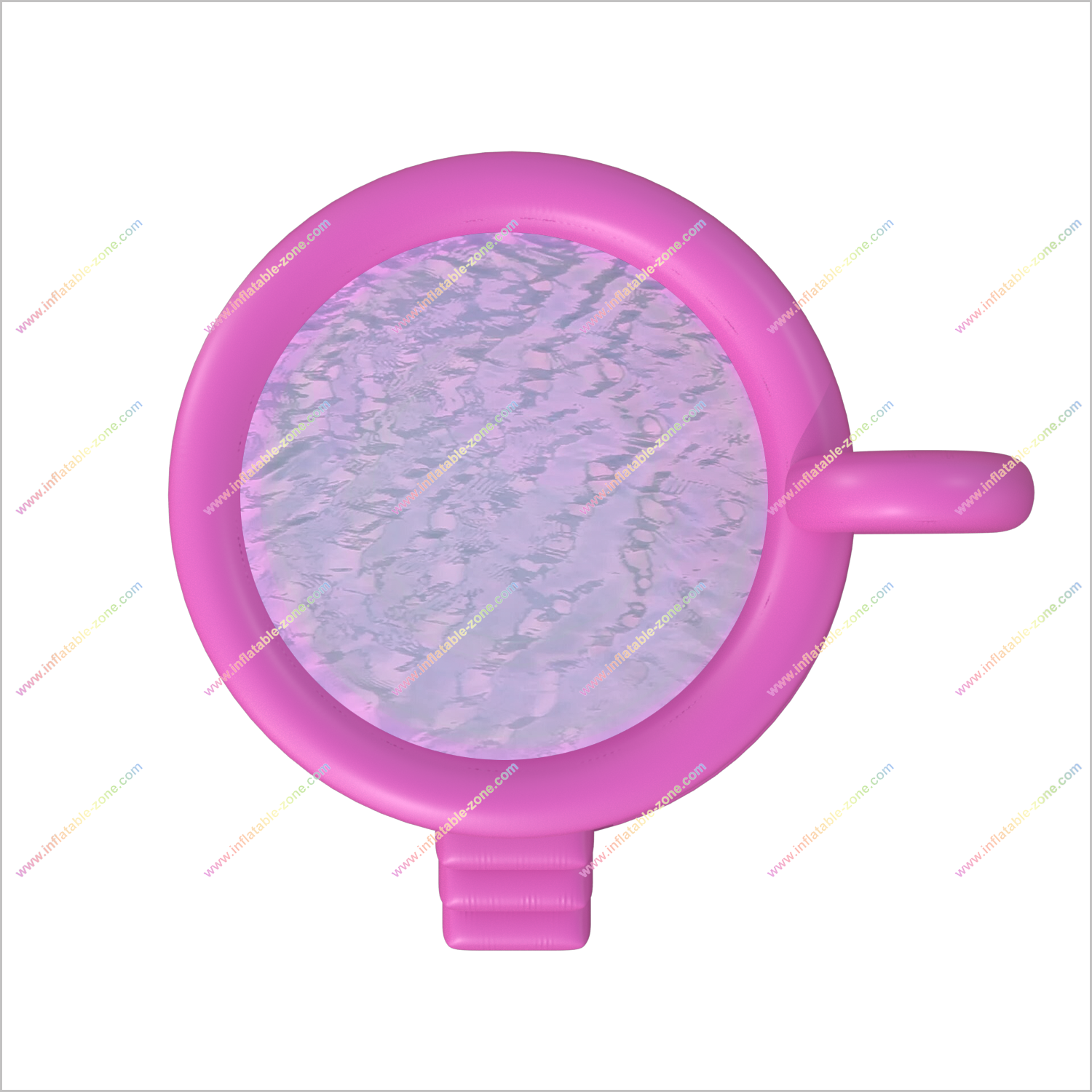 Look Awesome Inflatable Tea Cup Pool Whimsical Backyard Fun Floral Tea Cup Inflatable Pool - Inflatable-Zone