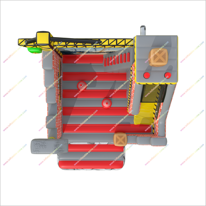 Construction Theme Bounce House Inflatable Castle Rentals Jumper And Slide Combo Happy Hop Bouncer With Slide - Inflatable-Zone