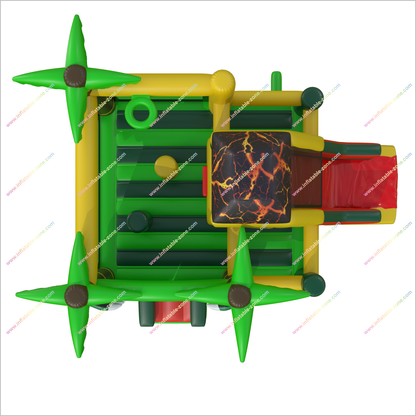 Dinosaur Theme Party Jungle Slide Bouncy Castle Inflatable Area Big T-Rex Bounce House Slide Combo Rentals Near Me - Inflatable-Zone