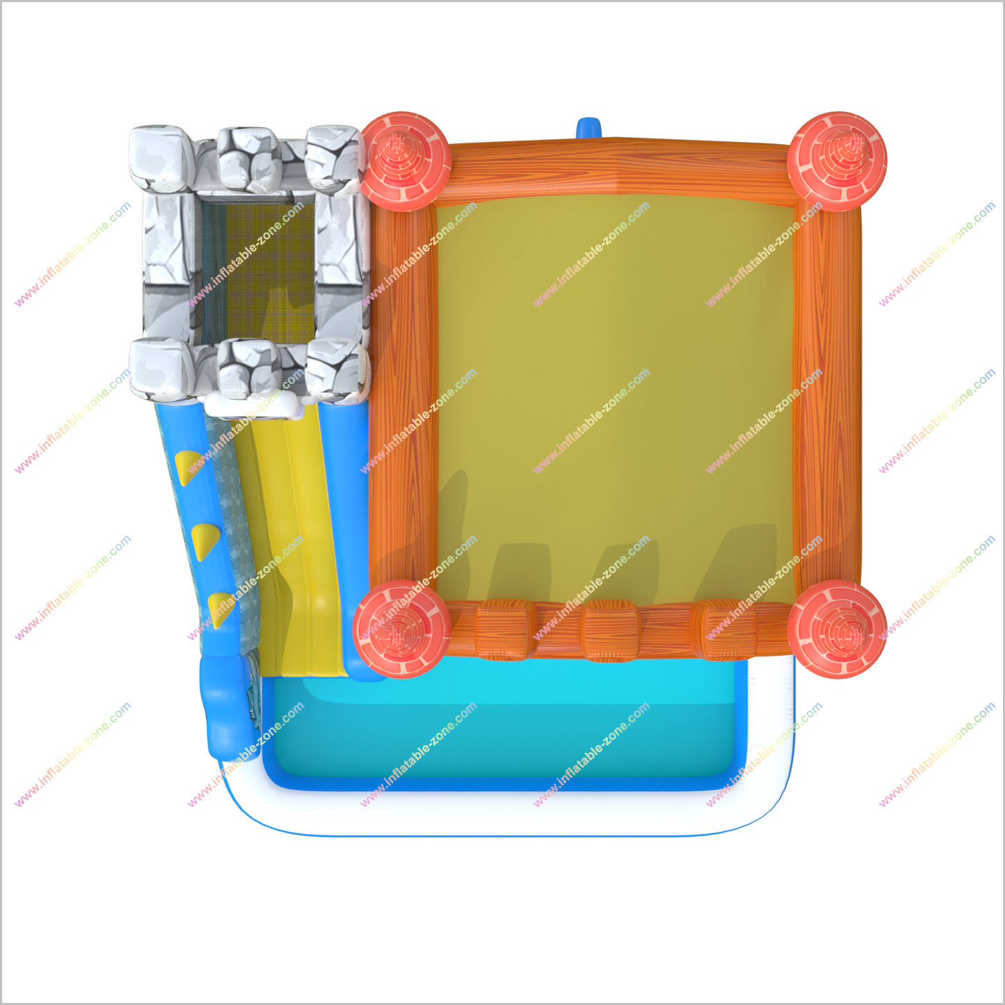 Dragon Guard Castle Bounce House With A Cool Slide Combo Inflatable Pool For Little Knights And Princesses