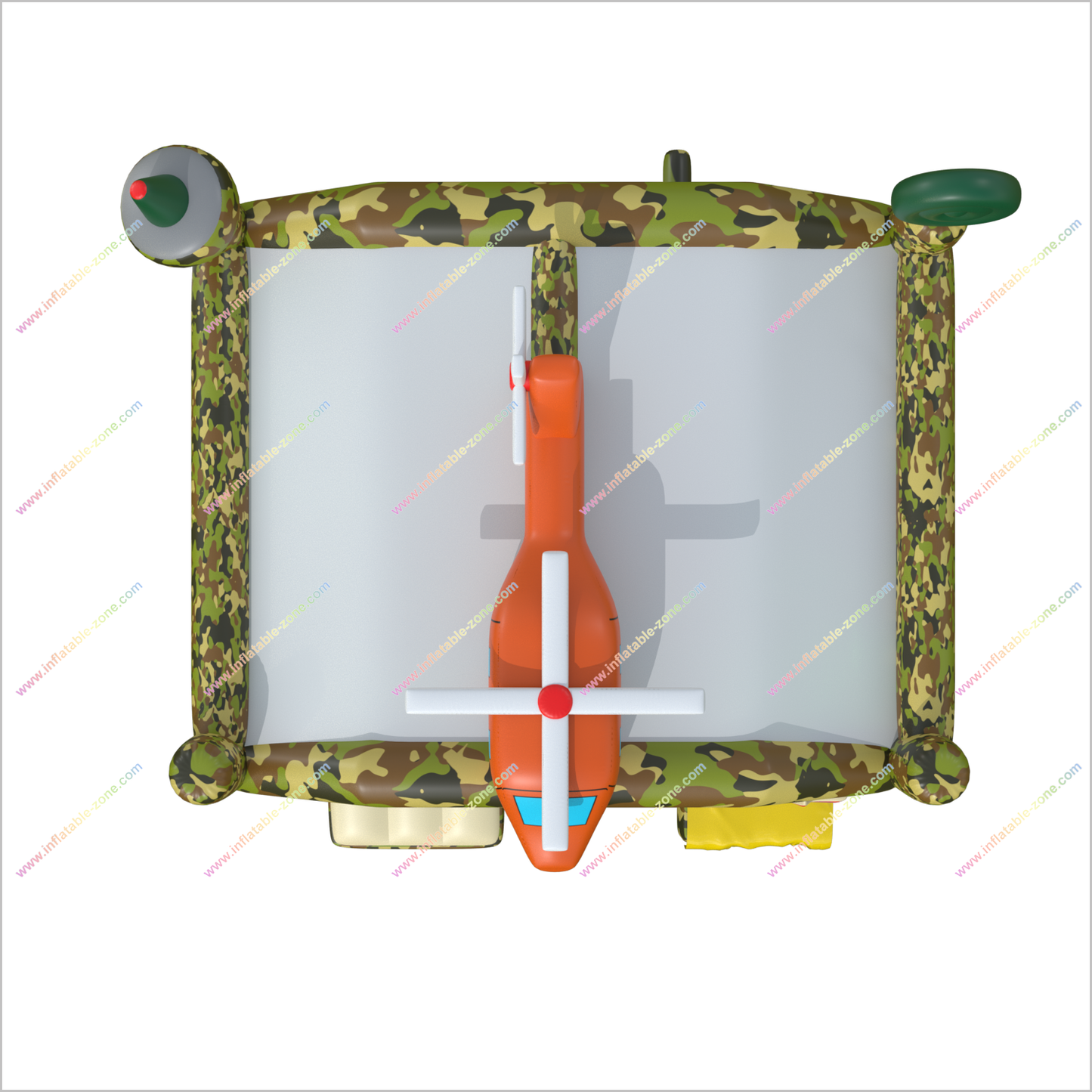 Military-Themed Inflatable Bounce House Nearby Party Slide Rental Helicopter Topper Big Bouncy Castle Slide Combo Battle - Inflatable-Zone