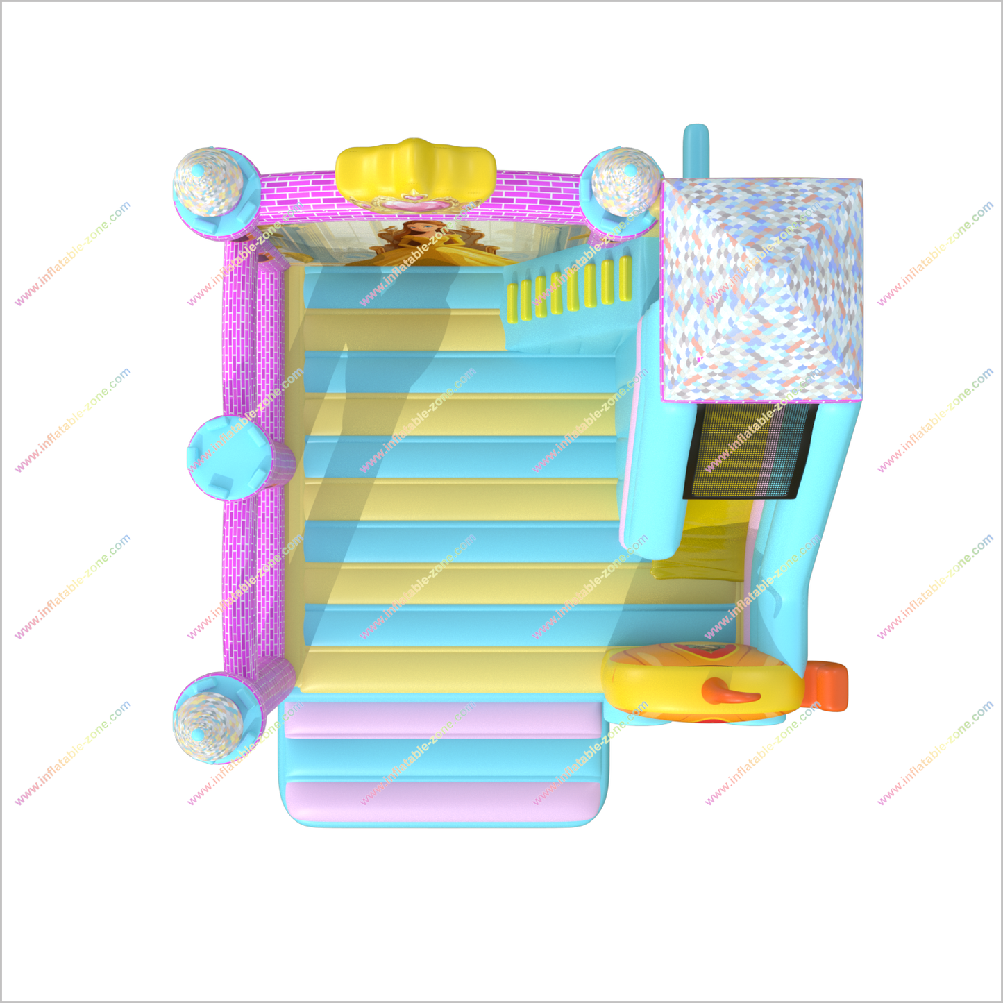 Princess Bouncy Castle Small Inflatable Slide Perfect Combo Rent Bounce House Slide Inflatable Playground For Sale - Inflatable-Zone