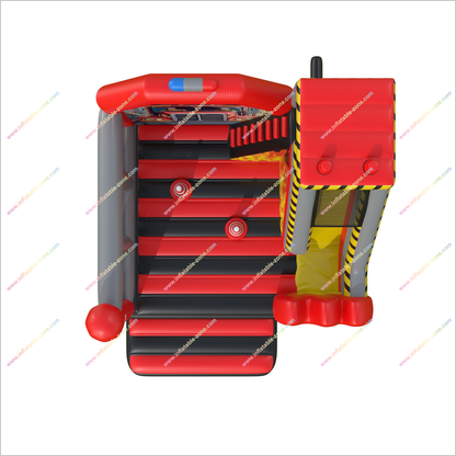 Fire Truck Inflatable Bouncer Slide Rentals Adult Inflatable Park Bold Combo Slide Bouncy Castle Hire - Inflatable-Zone