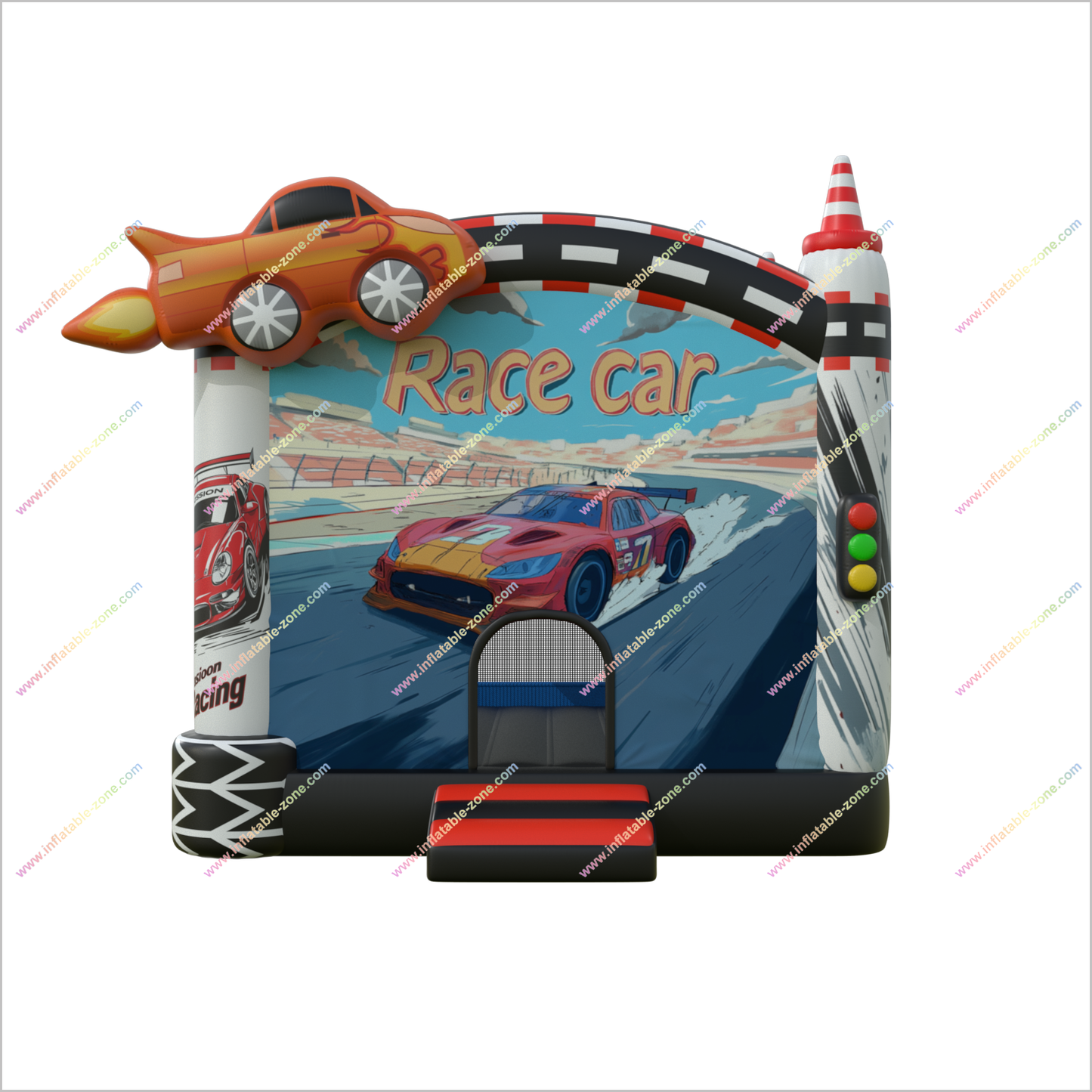 Race Car Themed Bounce House For Teenager Outdoor Inflatable Park Bouncy Castle Soft Play Hire - Inflatable-Zone