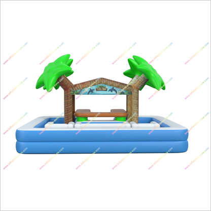 The Beach Tiki Bar Floating Pool Lounge Leisure Island Tiki Inflatable Bar Party Hire Near Me