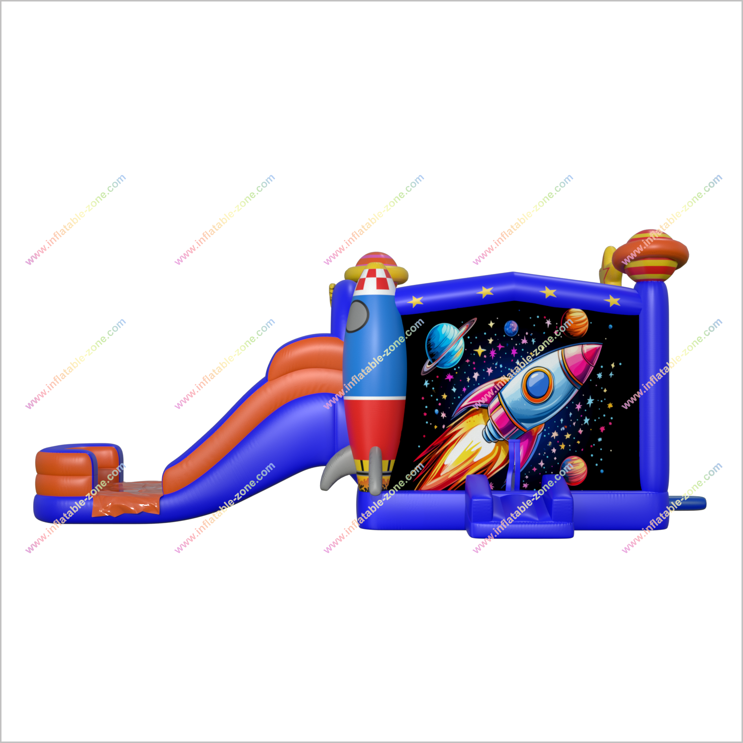 Commercial Space Inflatable Bounce House Water Slide Combo Price Fun Event Jumping Castle And Water Slide Hire - Inflatable-Zone
