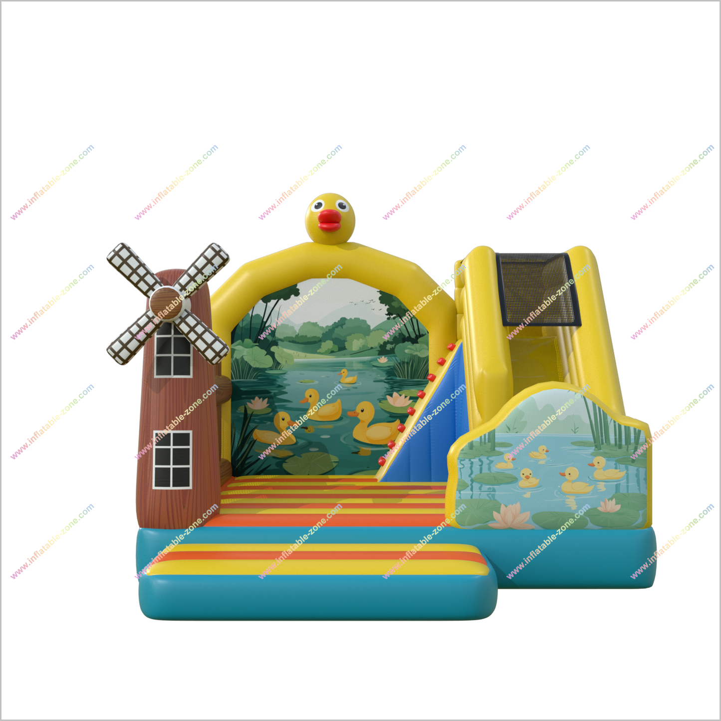 Duck Inflatable Bouncy Houses With Slides Combo Celebration Bouncing Castles Jumper Slides For Rent - Inflatable-Zone