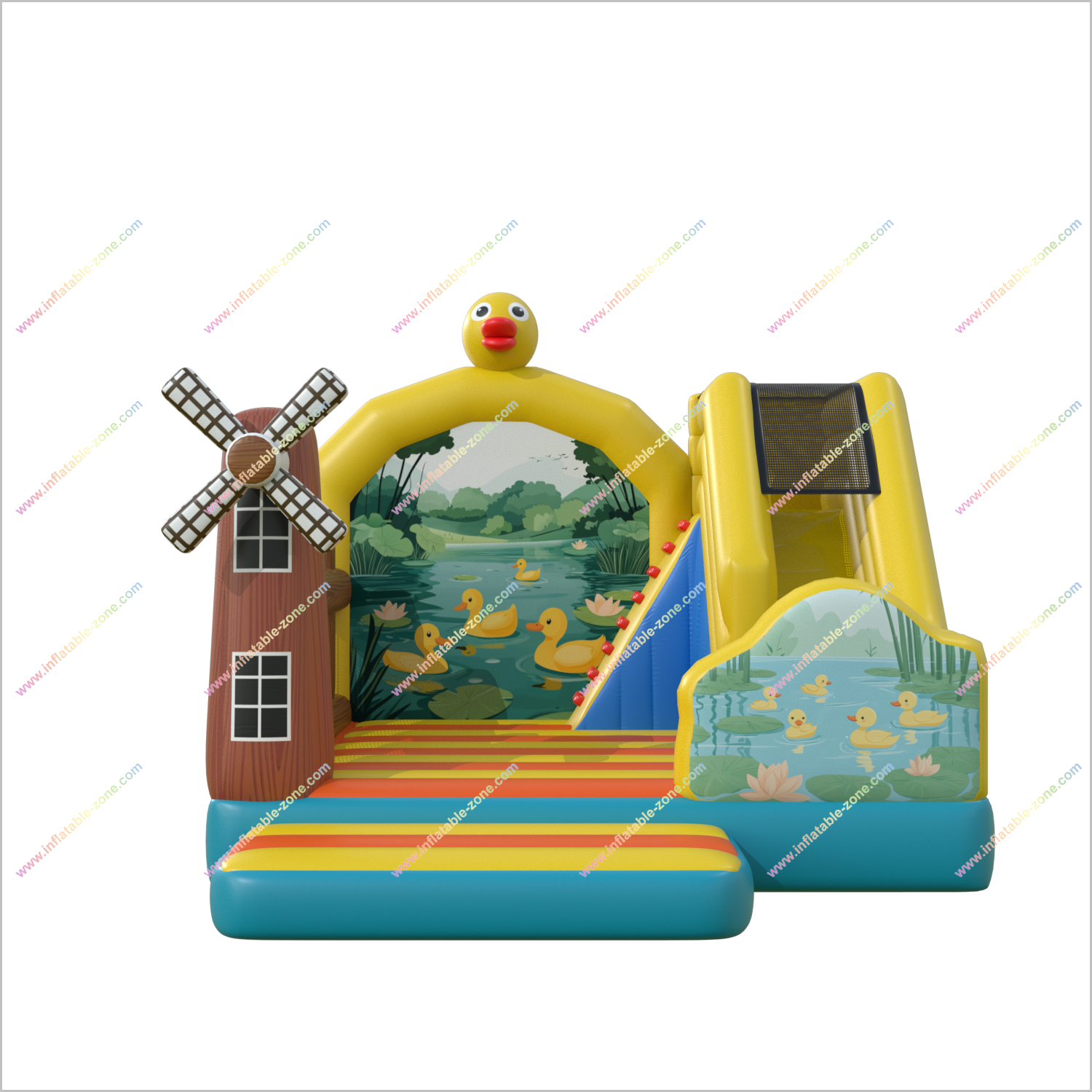 Duck Inflatable Bouncy Houses With Slides Combo Celebration Bouncing Castles Jumper Slides For Rent - Inflatable-Zone