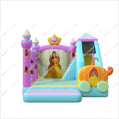 Princess Bouncy Castle Small Inflatable Slide Perfect Combo Rent Bounce House Slide Inflatable Playground For Sale - Inflatable-Zone