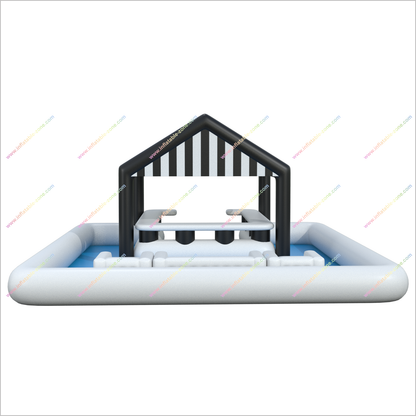 Water Rides Inflatable Pool Bar With Seats Leisure Sports Entertainment Floating Bar Table For Pool - Inflatable-Zone