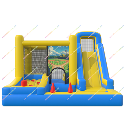 Buy Blow Up Bounce House Inflatable Sports Combo Obstacle Games Fun Bouncy Castles Tall Inflatable Slide