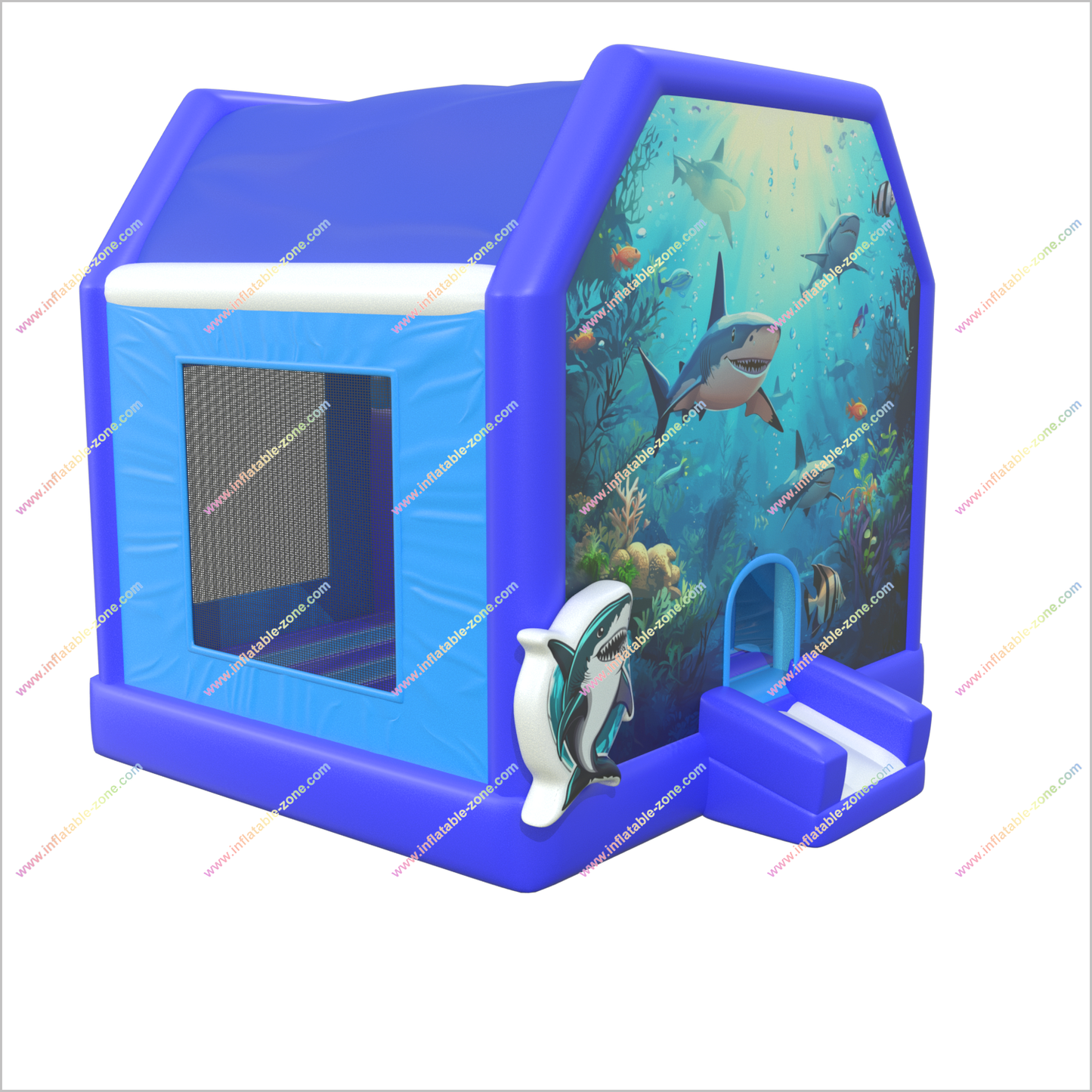 Underwater-Themed Inflatable Jump House Near Me Sharks And Ocean Life Hire A Bouncy Castle For Adults