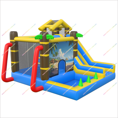 Beach Theme Party Inflatable Bounce House And Pool Tropical Combo Bouncy Castle Slide To Buy Jumping Zone Near Me
