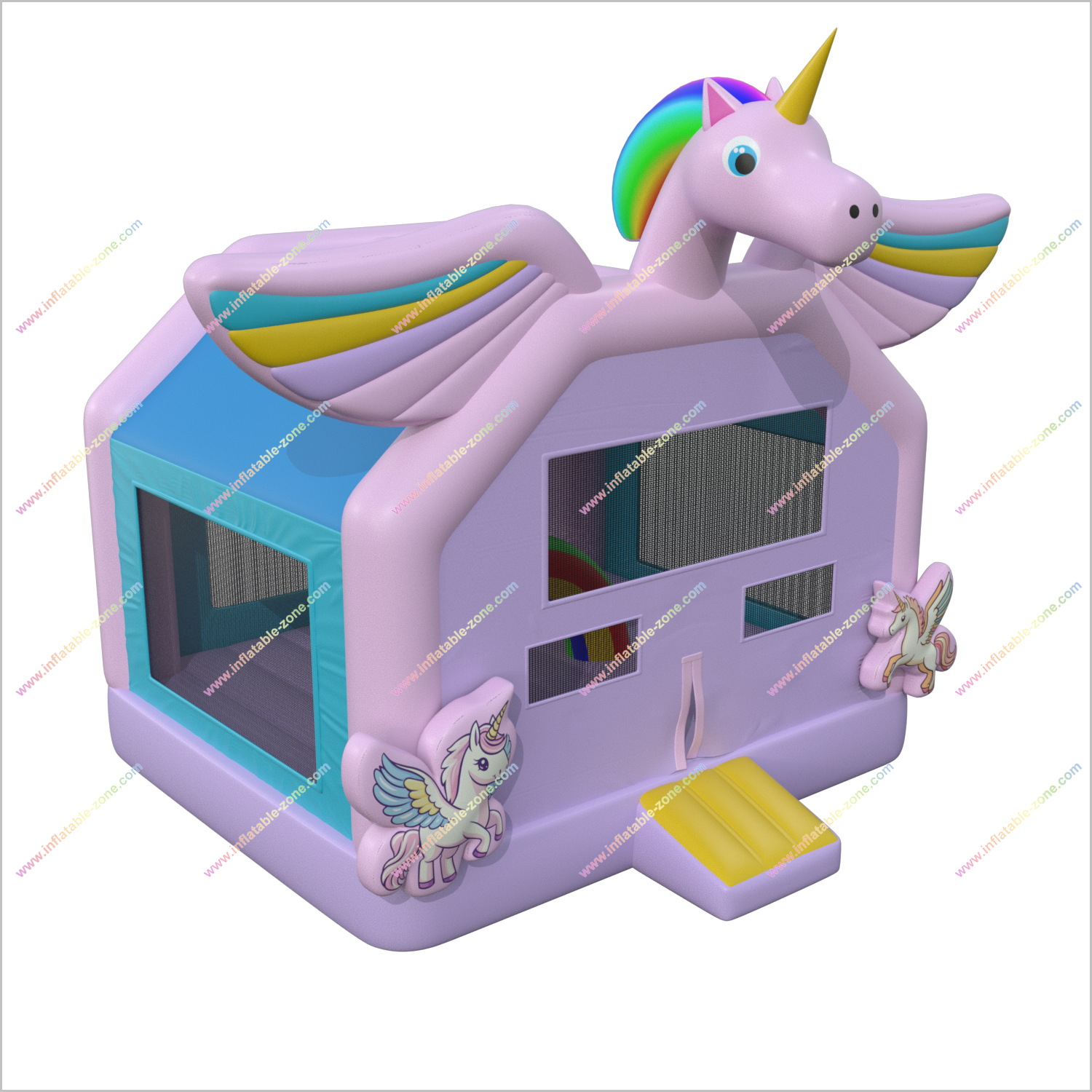 Unicorn Bounce House Inflatables Play Outdoor Family Fun Near Me Inflatable Bouncy Castle For Sale - Inflatable-Zone