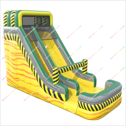 Toxic Blast Inflatable Water Slide Garden Affordable Playground Equipment Blow Up Water Slides For Pools