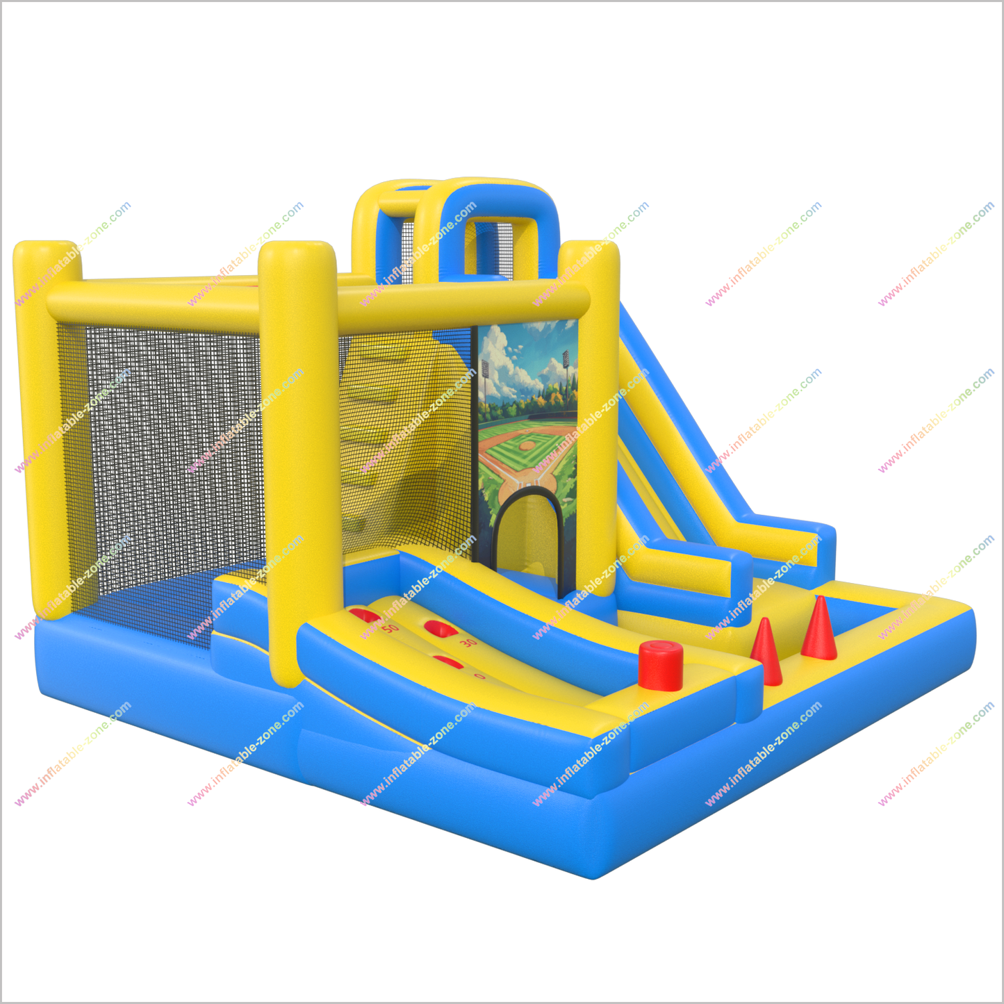 Buy Blow Up Bounce House Inflatable Sports Combo Obstacle Games Fun Bouncy Castles Tall Inflatable Slide