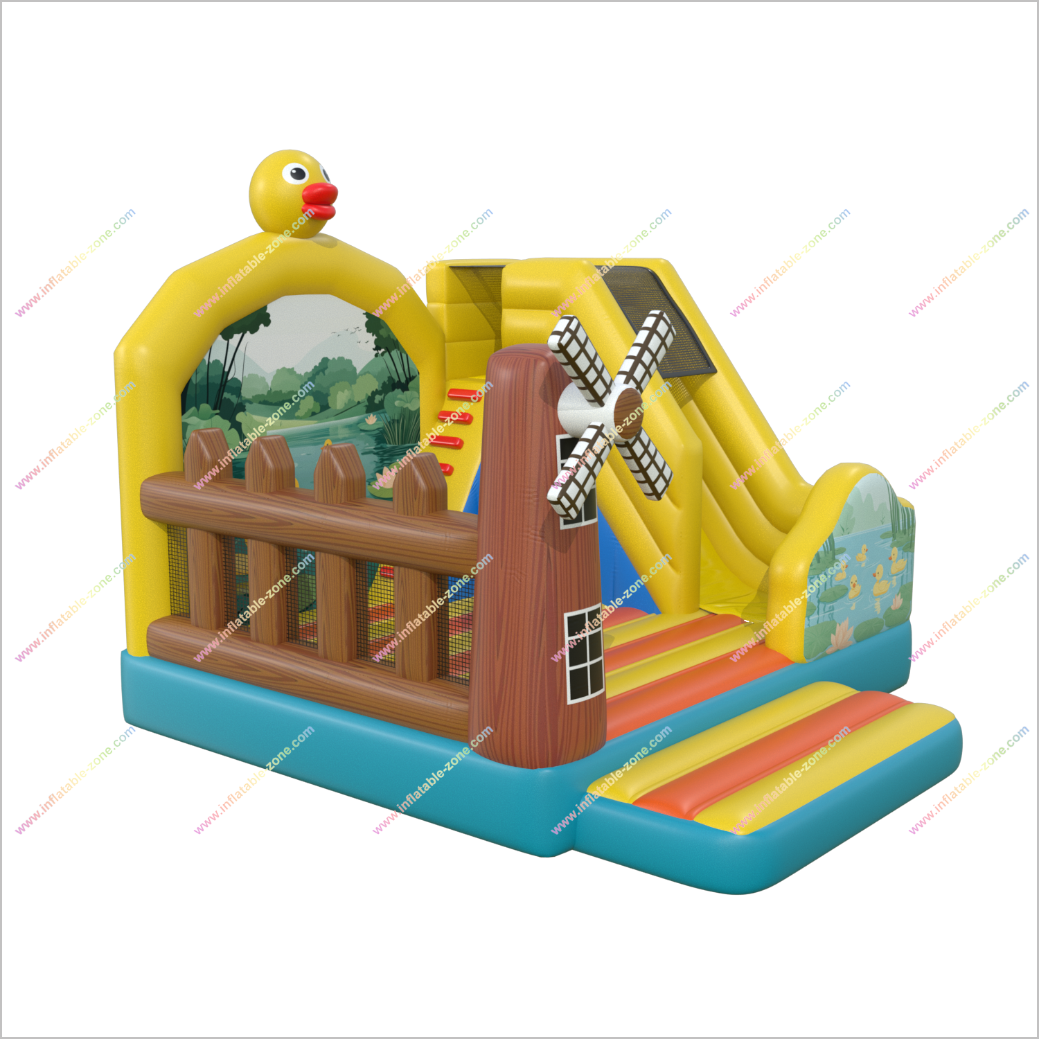 Duck Inflatable Bouncy Houses With Slides Combo Celebration Bouncing Castles Jumper Slides For Rent - Inflatable-Zone