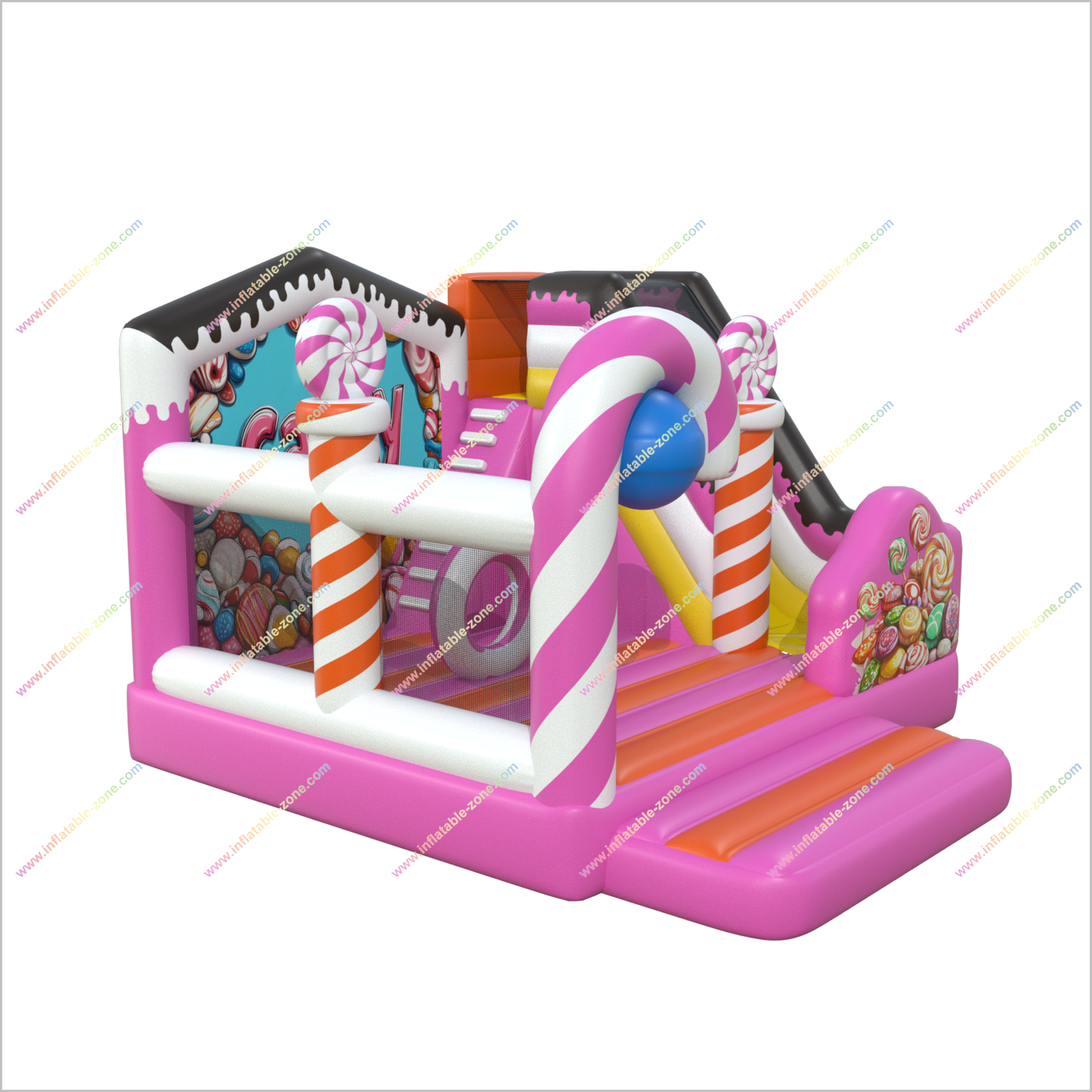 Candy Party Teenager Bounce House Inflatable Slide Sweet Combo Bouncy Castle Parks Jumpers With Slide Rental - Inflatable-Zone