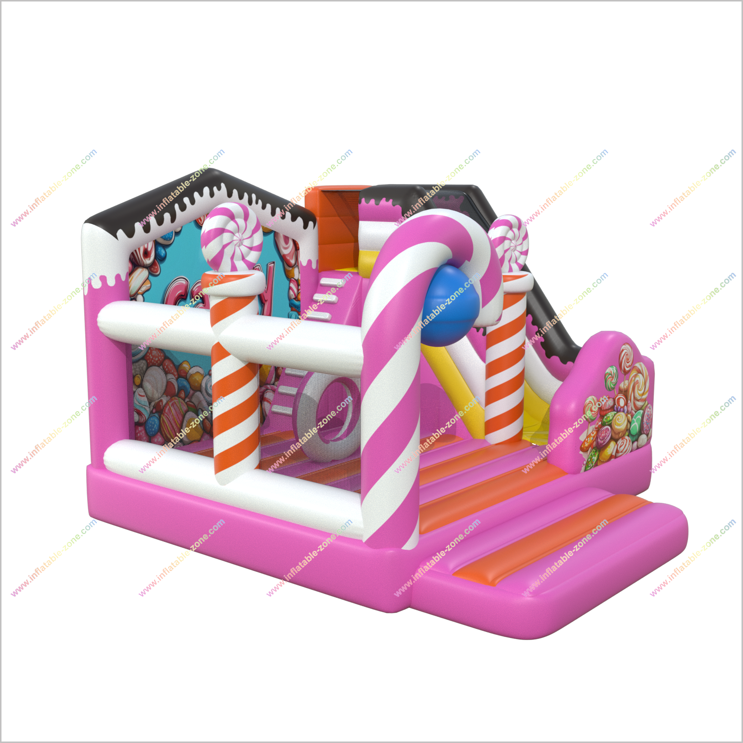 Candy Party Teenager Bounce House Inflatable Slide Sweet Combo Bouncy Castle Parks Jumpers With Slide Rental - Inflatable-Zone
