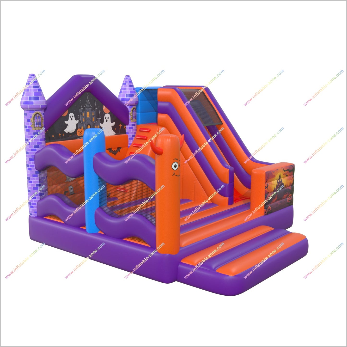 Spooky Halloween Decorations Inflatable Bounce House With Slide Combo Ultimate Jump N Slide Dry Bouncer